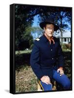 Les Cavaliers THE HORSE SOLDIERS by John Ford with John Wayne, 1959 (photo)-null-Framed Stretched Canvas