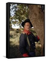 Les Cavaliers THE HORSE SOLDIERS by John Ford with John Wayne, 1959 (photo)-null-Framed Stretched Canvas