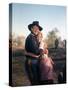 Les Cavaliers THE HORSE SOLDIERS by John Ford with John Wayne and Constance Towers, 1959 (photo)-null-Stretched Canvas