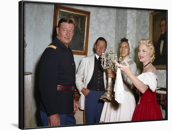 Les Cavaliers THE HORSE SOLDIERS by John Ford with John Wayne, William Holden, Althea Gibson and Co-null-Framed Photo