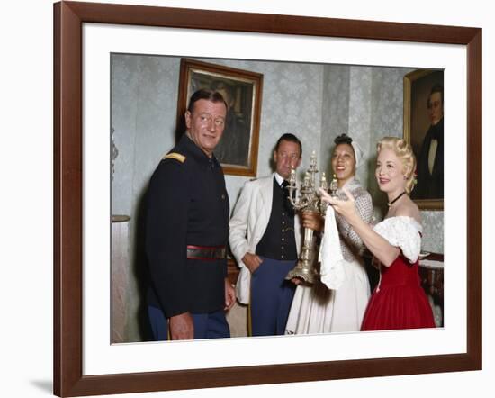 Les Cavaliers THE HORSE SOLDIERS by John Ford with John Wayne, William Holden, Althea Gibson and Co-null-Framed Photo