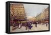 Les Champs Elysees, Paris-Eugene Galien-Laloue-Framed Stretched Canvas