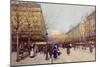 Les Champs Elysees, Paris-Eugene Galien-Laloue-Mounted Giclee Print