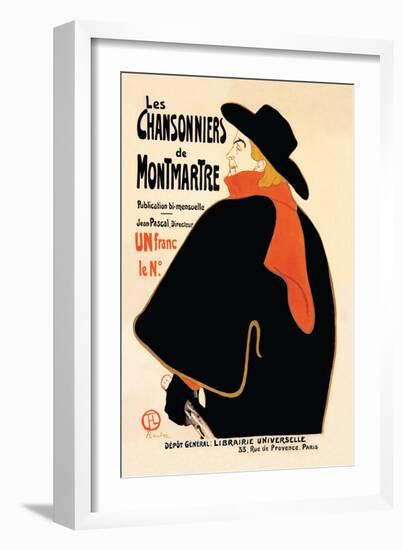 Les Chansonniers de Montmartre-Henri de Toulouse-Lautrec-Framed Art Print