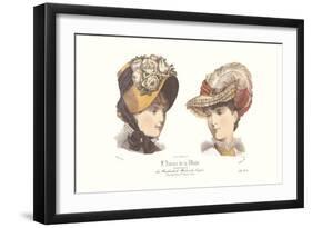 Les Chapeaux, l'Avenir de la Mode-null-Framed Art Print