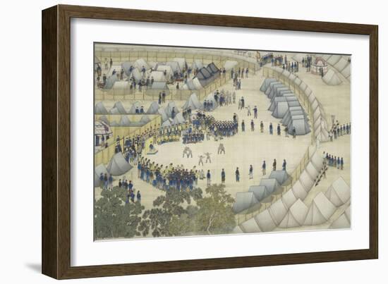 Les chasses de Moulan : le campement-Giuseppe Castiglione-Framed Giclee Print