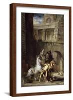 Les Chevaux de Diomede-Gustave Moreau-Framed Giclee Print