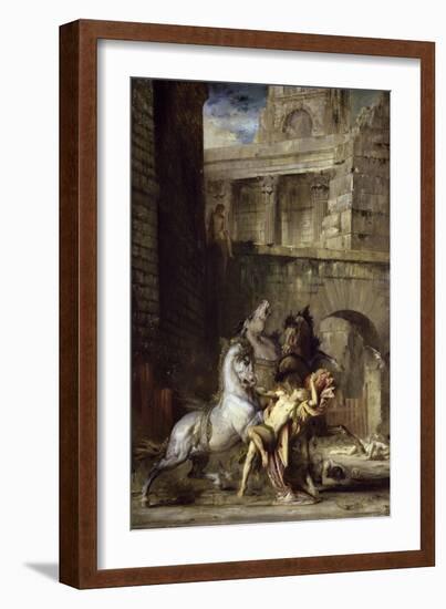 Les Chevaux de Diomede-Gustave Moreau-Framed Giclee Print