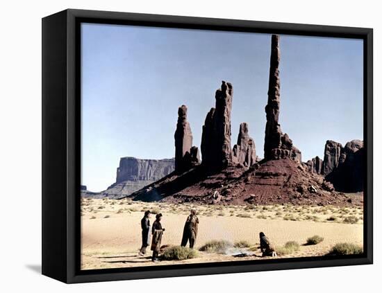 Les Cheyennes CHEYENNE AUTUMN by JohnFord, 1964 (photo)-null-Framed Stretched Canvas