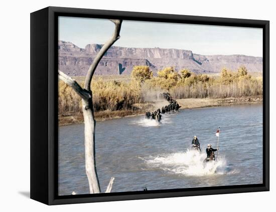 Les Cheyennes CHEYENNE AUTUMN by JohnFord, 1964 (photo)-null-Framed Stretched Canvas