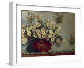 Les Chrysanthèmes-Claude Monet-Framed Giclee Print