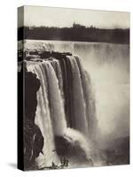 Les chutes du Niagara, au fond, vue de la ville-George Barker-Stretched Canvas