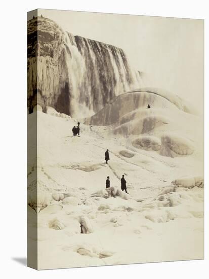 Les chutes du Niagara sous la neige-George Barker-Stretched Canvas