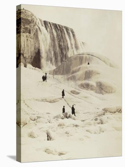 Les chutes du Niagara sous la neige-George Barker-Stretched Canvas