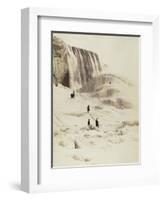 Les chutes du Niagara sous la neige-George Barker-Framed Giclee Print