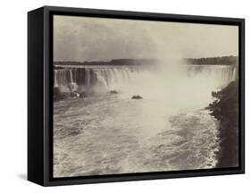 Les chutes du Niagara, vue d'un bateau-George Barker-Framed Stretched Canvas