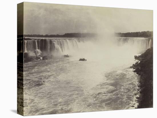 Les chutes du Niagara, vue d'un bateau-George Barker-Stretched Canvas