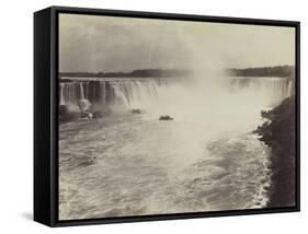 Les chutes du Niagara, vue d'un bateau-George Barker-Framed Stretched Canvas