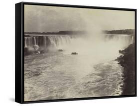 Les chutes du Niagara, vue d'un bateau-George Barker-Framed Stretched Canvas