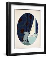 Les Cinq Sens - L'Ouïe, La Vue, L'Odorat, Le Toucher Et Le Goût, Pub. Paris, 1925-Ettore Tito-Framed Giclee Print