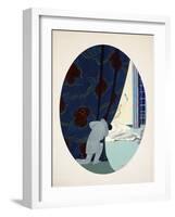 Les Cinq Sens - L'Ouïe, La Vue, L'Odorat, Le Toucher Et Le Goût, Pub. Paris, 1925-Ettore Tito-Framed Giclee Print