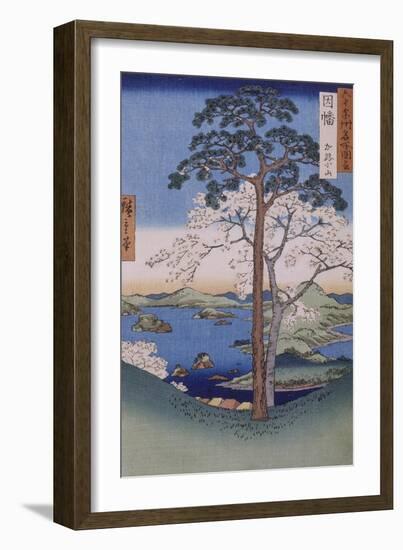 Les collines d'Inaba-Ando Hiroshige-Framed Giclee Print