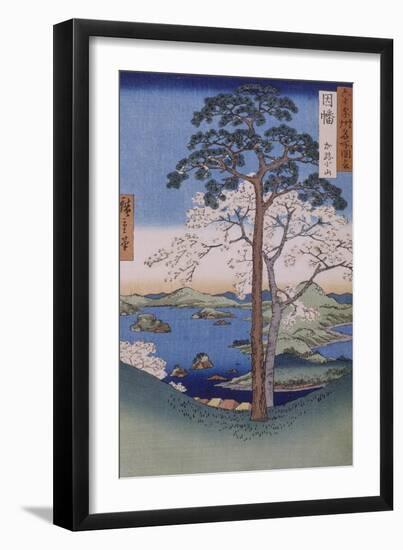 Les collines d'Inaba-Ando Hiroshige-Framed Giclee Print