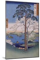 Les collines d'Inaba-Ando Hiroshige-Mounted Giclee Print