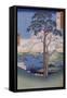 Les collines d'Inaba-Ando Hiroshige-Framed Stretched Canvas