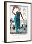 Les Colombes Familieres - Jade - Evening Gown de Chez Jenny 1920-Georges Barbier-Framed Giclee Print