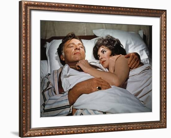 Les Comediens THE COMEDIANS by PeterGlenville with Elizabeth Taylor and Richard Burton, 1967 (photo-null-Framed Photo