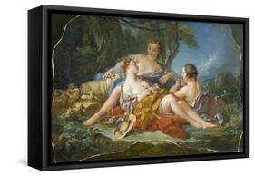 Les Confidences Pastorales, c.1745-Francois Boucher-Framed Stretched Canvas