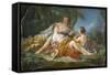 Les Confidences Pastorales, c.1745-Francois Boucher-Framed Stretched Canvas