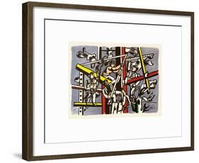 Les constructeurs-Fernand Leger-Framed Art Print