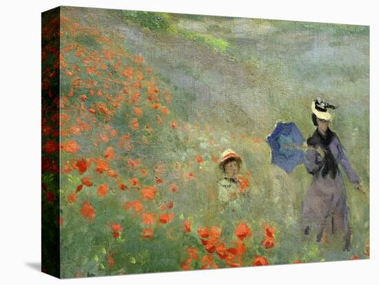 Les Coquelicots, Environs D'Argenteuil, Poppies Near Argenteuil, 1873, Detail-Claude Monet-Stretched Canvas