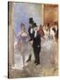 Les Coulisses de l'Opera, c.1887-90-Jean Louis Forain-Stretched Canvas
