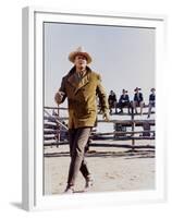 Les Cow Boys by MarkRydell with John Wayne, 1972 (photo)-null-Framed Photo