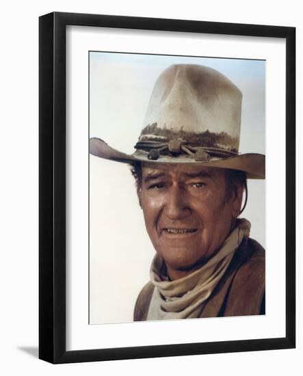 Les Cow Boys by MarkRydell with John Wayne, 1972 (photo)-null-Framed Photo