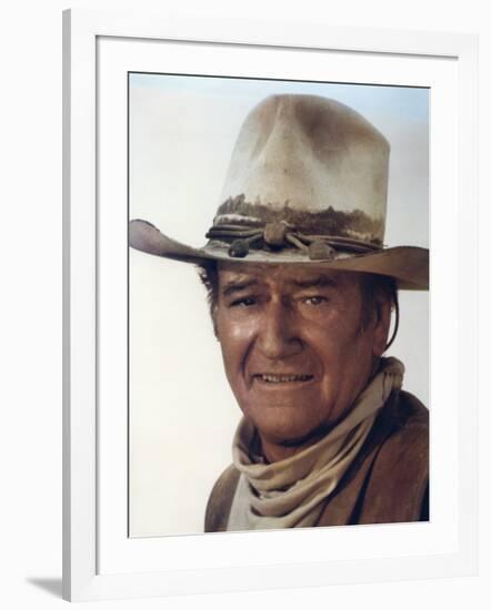 Les Cow Boys by MarkRydell with John Wayne, 1972 (photo)-null-Framed Photo