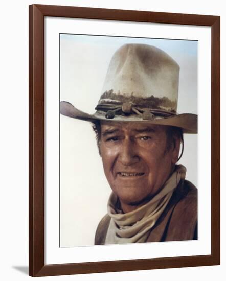 Les Cow Boys by MarkRydell with John Wayne, 1972 (photo)-null-Framed Photo