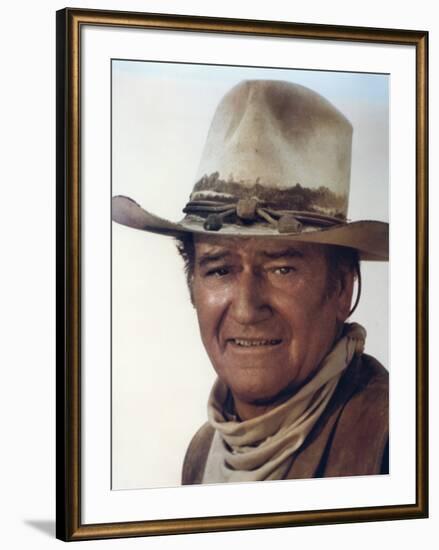 Les Cow Boys by MarkRydell with John Wayne, 1972 (photo)-null-Framed Photo