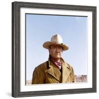 Les Cow Boys by MarkRydell with John Wayne, 1972 (photo)-null-Framed Photo