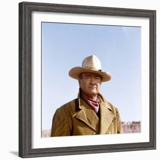 Les Cow Boys by MarkRydell with John Wayne, 1972 (photo)-null-Framed Photo