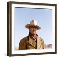 Les Cow Boys by MarkRydell with John Wayne, 1972 (photo)-null-Framed Photo