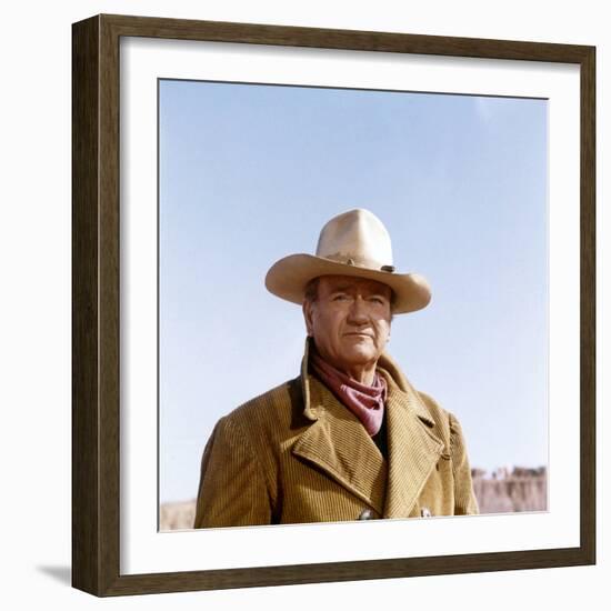 Les Cow Boys by MarkRydell with John Wayne, 1972 (photo)-null-Framed Photo