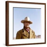 Les Cow Boys by MarkRydell with John Wayne, 1972 (photo)-null-Framed Photo