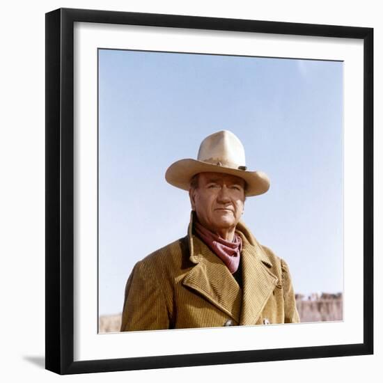 Les Cow Boys by MarkRydell with John Wayne, 1972 (photo)-null-Framed Photo