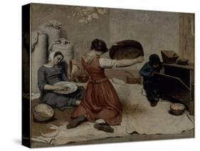 Les Cribleuses de blé-Gustave Courbet-Stretched Canvas