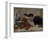 Les Cribleuses de blé-Gustave Courbet-Framed Giclee Print