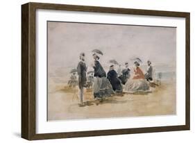 Les Crinolines, 1865-Eug?ne Boudin-Framed Giclee Print